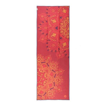 Yoga towel Mandalas red