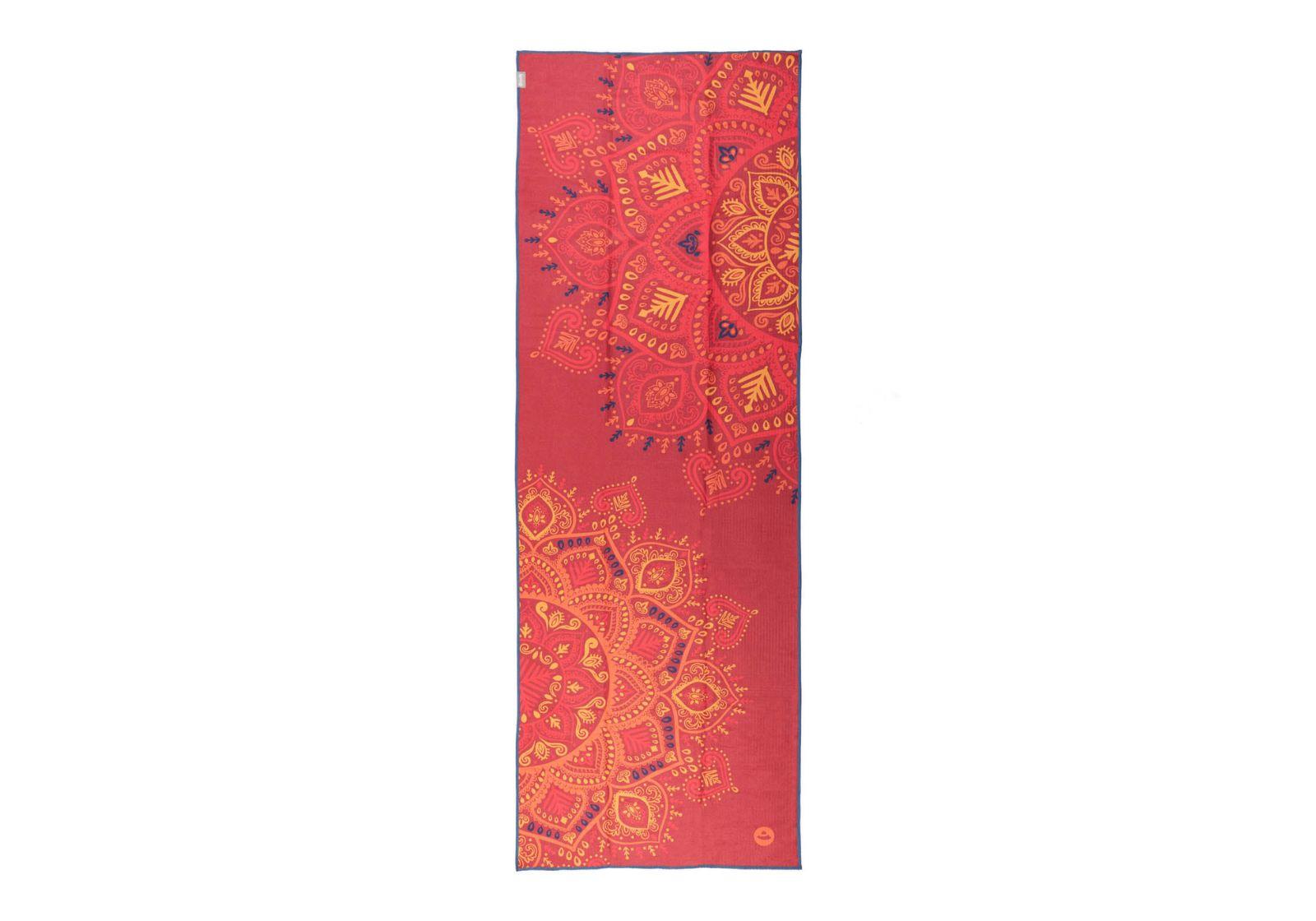 Yoga towel Mandalas red